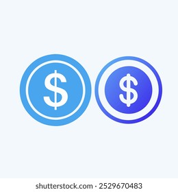 Conjunto de Imagen de Arte vectorial de icono de signo de dólar.