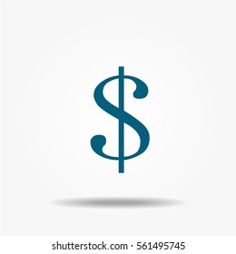 Dollar sign icon. Vector finance illustration.