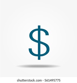 Dollar sign icon. Vector finance illustration.