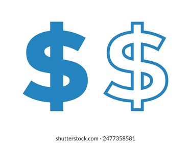 signo de dólar, Vector gráfico