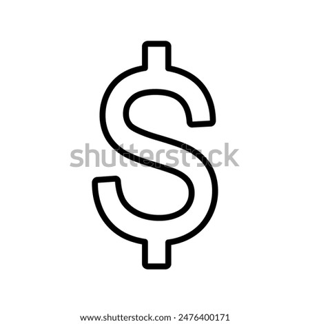dollar sign icon, vector graphics