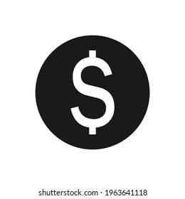 Icono de signo de dólar. Ilustración vectorial.
