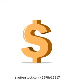 Dollar sign icon vector illustration isolated on white background for your mobile app design