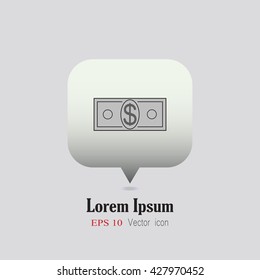 dollar sign icon vector illustration money art eps image logo flat design