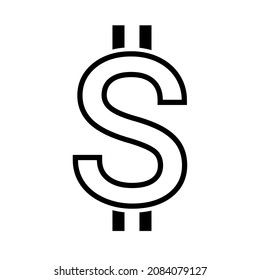 Dollar sign icon. Vector object