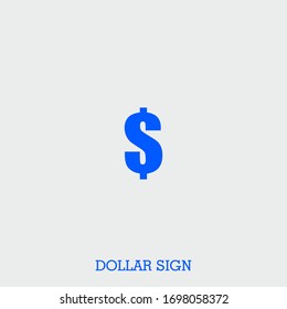 dollar sign icon. dollar sign vector on gray background