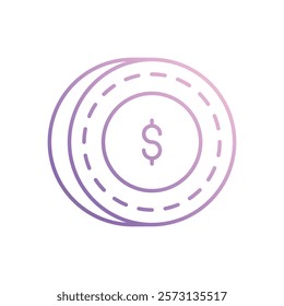 Dollar Sign icon vector stock illustration