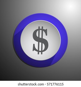 Dollar sign icon. Web design style