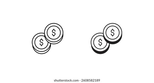 dollar sign icon with white background vector stock illustration