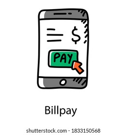 Signo de dólar dentro del smartphone, concepto de icono de facturación