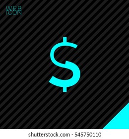 dollar sign isolated minimal icon. financial graph line vector icon for websites and mobile minimalistic flat design. 