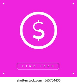dollar sign isolated minimal icon. financial graph line vector icon for websites and mobile minimalistic flat design. 