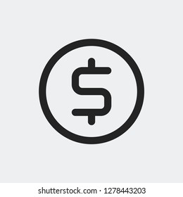 Dollar sign isolated on background. Purchase symbol modern, simple, vector, icon for website design, mobile app, ui. Vector Illustration