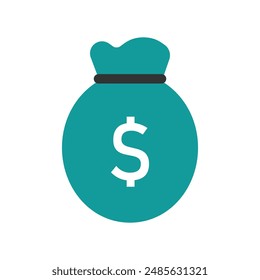 Dollar sign money bag vector illustration