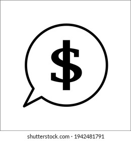 dollar sign money icon. Vector illustration.