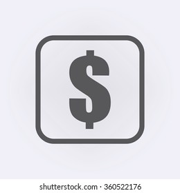 Dollar sign . Money symbol . Vector illustration