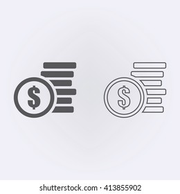 Dollar sign . Money symbol . Vector illustration