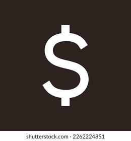 Dollar sign. Money vector symbol on dark background
