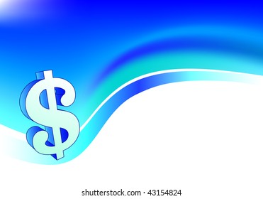 Signo de dólar en el fondo abstracto