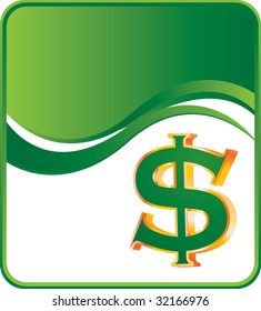 dollar sign on green background