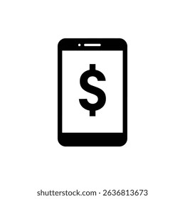 Dollar Sign on Mobile Screen for Digital Finance