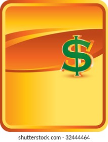 dollar sign on orange background