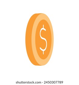 Dollar Sign on White Background