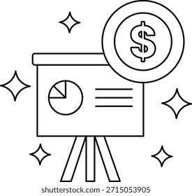 Ein Dollarzeichen ist auf weißem Hintergrund. Das Dollarzeichen ist von einem Kreis umgeben