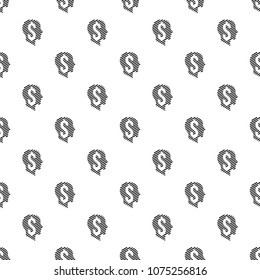 Dollar sign pattern vector seamless repeating for any web design