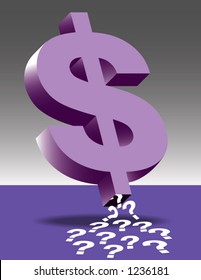 Dollar Sign with Question Marks