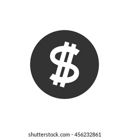 dollar sign, round icon
