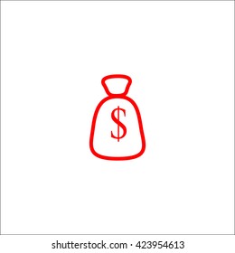 with dollar sign sack
