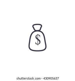 with dollar sign sack