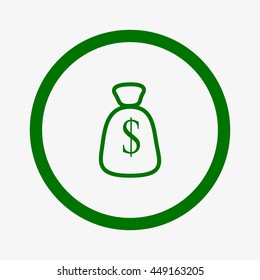 with dollar sign sack