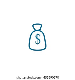 with dollar sign sack