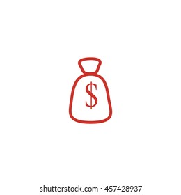 with dollar sign sack
