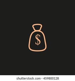 with dollar sign sack