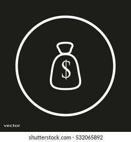 with dollar sign sack