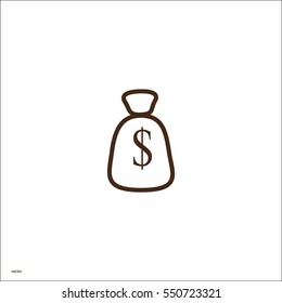 with dollar sign sack