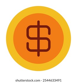 Ilustración de icono de marketing de ventas de signo de dólar