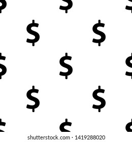 Dollar sign seamless pattern for fabric or wallpaper