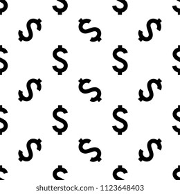 Dollar Sign Seamless Pattern Vector Art Illustration
