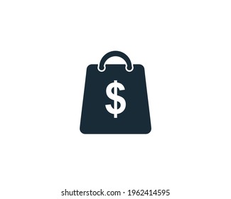 Dollar Sign and Shopping Bag Icon Design Template Elements