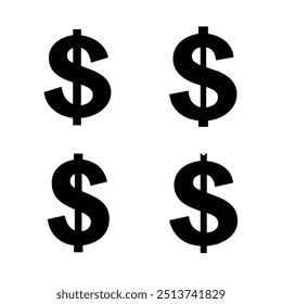 dollar sign silhouette vector design  