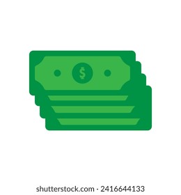 dollar sign simple icon on blank background. Vector illustration.