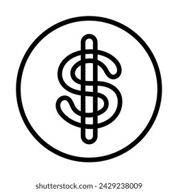  dollar sign simple icon on white background. Vector illustration.