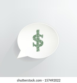 Dollar Sign Speech Bubble Icon