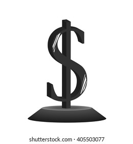 Dollar sign statue
