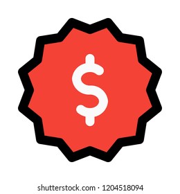 dollar sign sticker