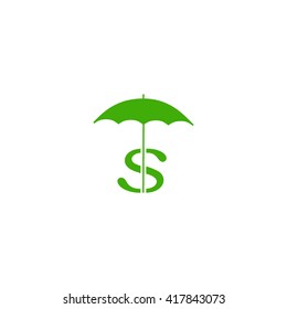 dollar sign, umbrella icon